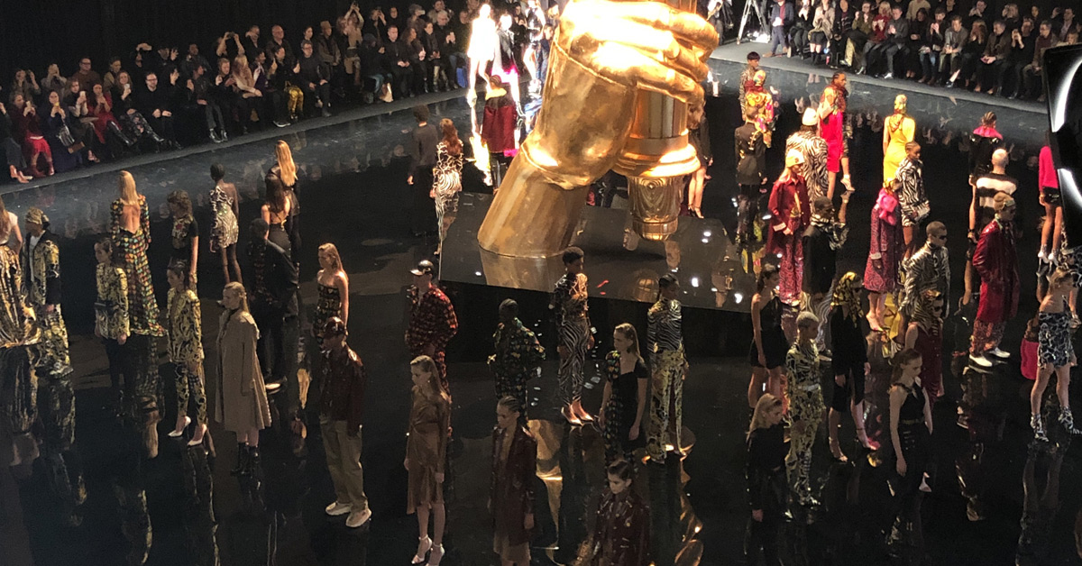 Versace Pre-Fall Fashion Show at the American Stock Exchange